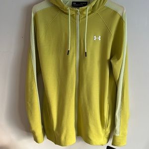 Under armor neon green athletic jacket